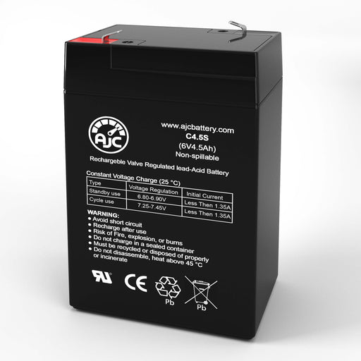AJC Battery Compatible with Enduring CB-4.5-6 6V 4.5Ah Sealed Lead Acid Battery