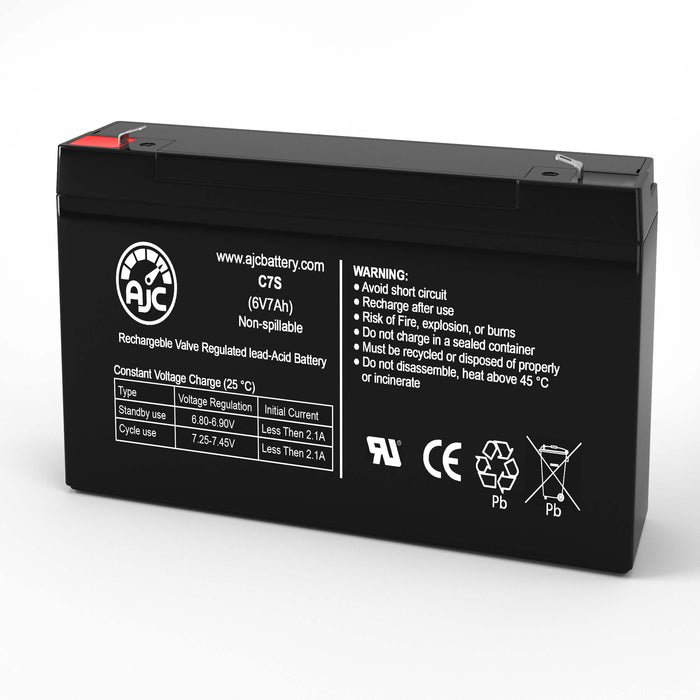 AJC Battery Compatible with Chloride Power 1000010067 6V 7Ah Emergency Light Battery