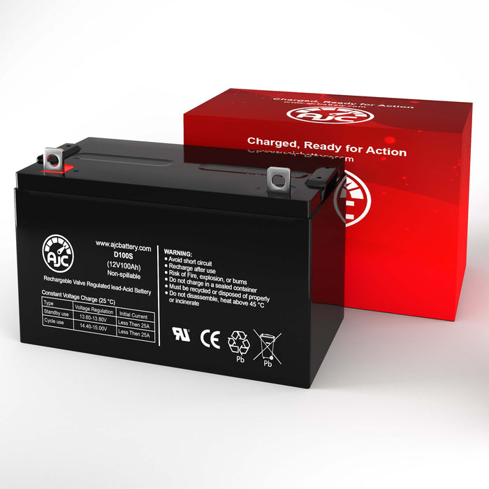 AJC Battery Compatible with BSB DC12-100 12V 100Ah Sealed Lead Acid Battery