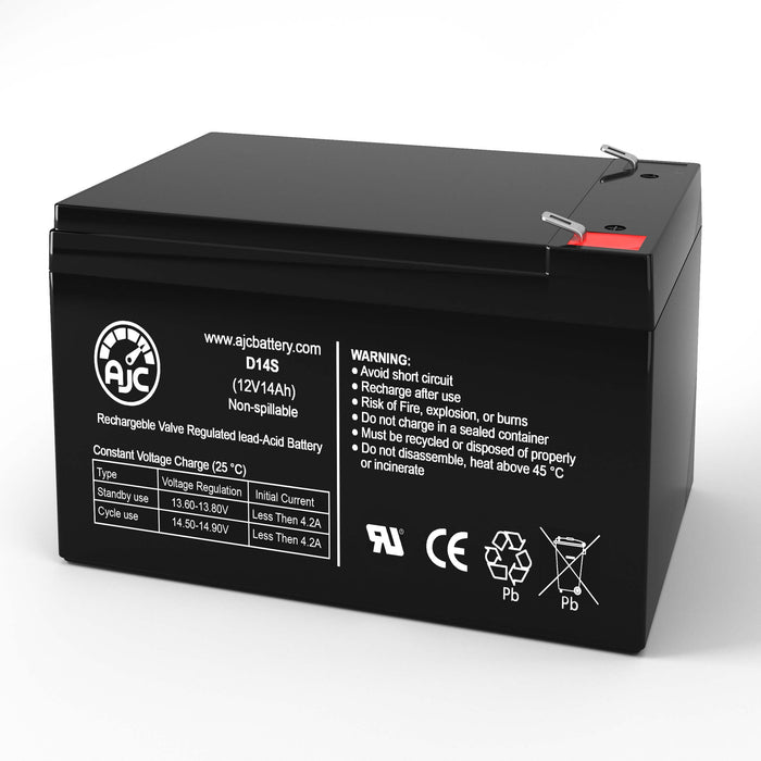 AJC Battery Compatible with Excel XL12120 12V 12Ah Sealed Lead Acid Battery