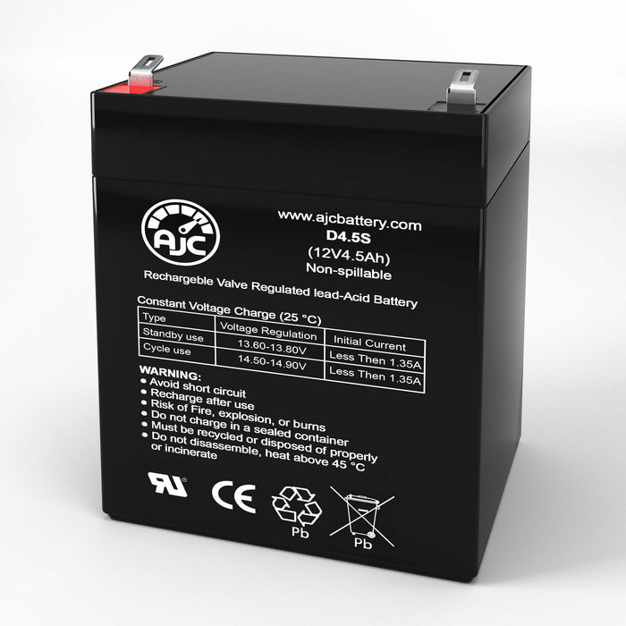 AJC Battery Compatible with Universal Power Group UB1240 12V 4.5Ah Sealed Lead Acid Battery