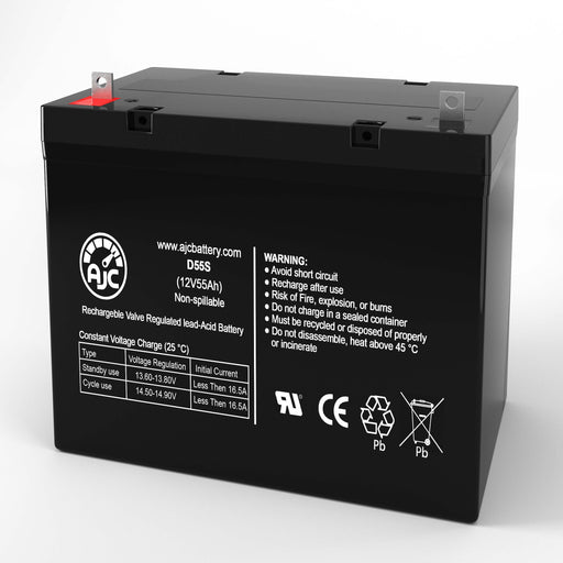 AJC Battery Compatible with Invacare Ranger II RWD 12V 55Ah Wheelchair Battery