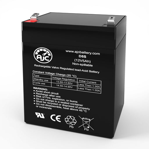 AJC Battery Compatible with APC Dell SmartUPS 2200 DLA2200RMI2U 12V 5Ah UPS Battery