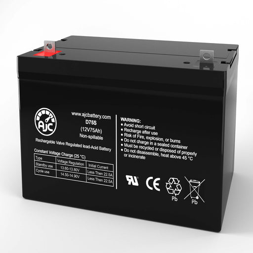 AJC Battery Compatible with Universal Power Group UB12750 Group 24 12V 75Ah Wheelchair Battery