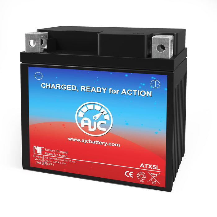 AJC Battery Compatible with E-Ton Lightning 50 49CC ATV Battery (1999-2001)