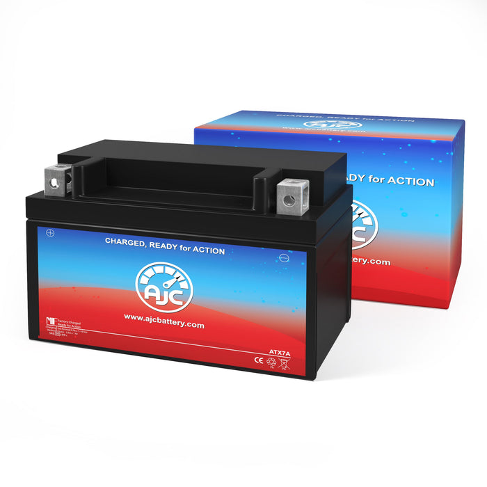 AJC Battery Compatible with Yamaha YJ125T Vino 125 Scooter and Moped Battery (2004-2009)