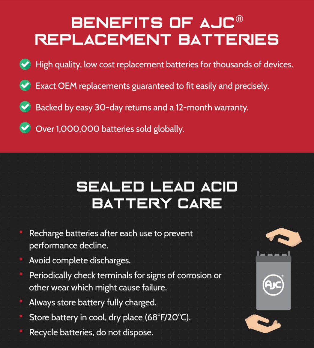  AJC Battery Compatible with Rascal 600 Series 12V 35Ah Mobility Scooter  Battery : Automotive